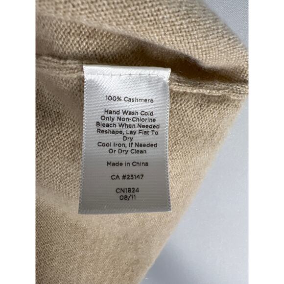 Talbot's 100% Pure Soft Cashmere Beige Turtleneck Pullover Sweater, Size: Medium - Picture 7 of 7